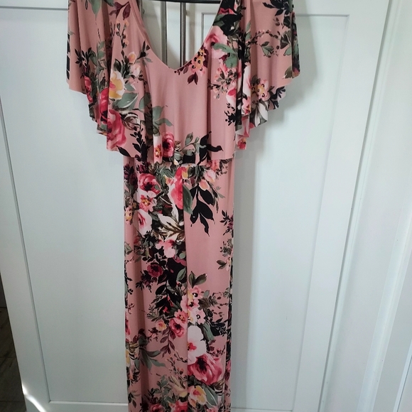 Floral Pink Maxi Dress - Picture 7 of 8